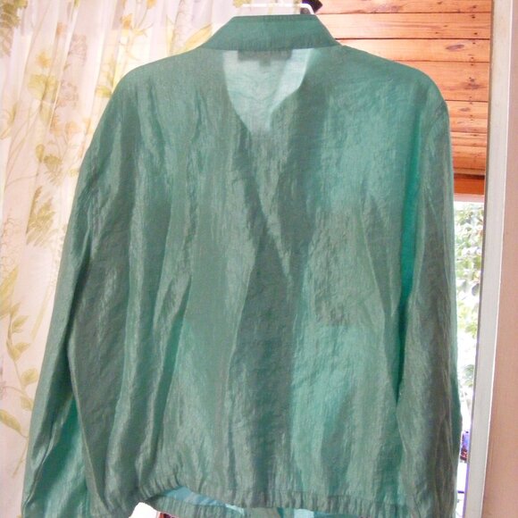 Ladies Size 1X Blue-green Coat Jacket Windbreaker by Unear - Picture 5 of 11